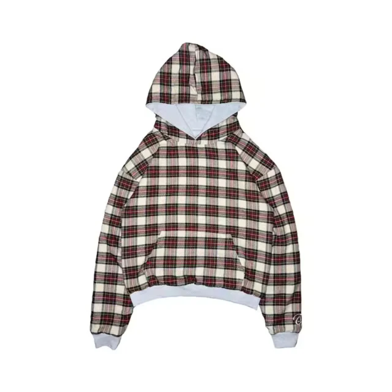 2-in-1 Reversible Plaid Hoodie